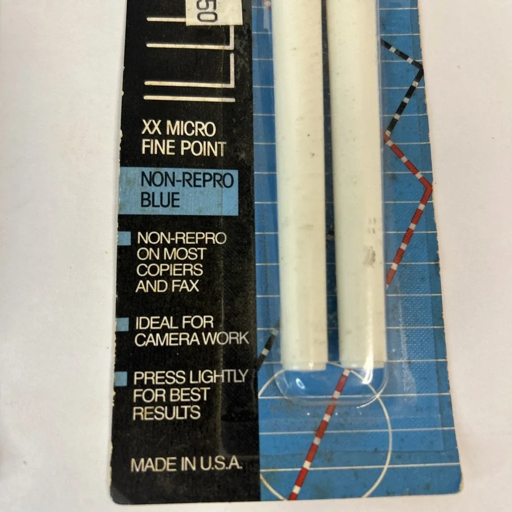 Vintage Illustrator Blue Mirage Non-repo Marker XX Micro Fine Point NOS Lot Of 2